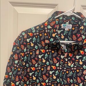 PAOLA'S PIXELS-  Alchemist Unisex Button Up Shirt- Medium